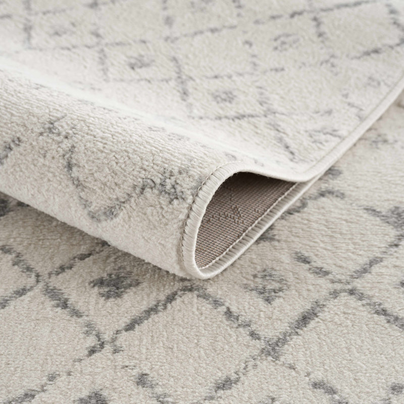 Tapis beige Dounia, Tapis de couloir 2 pi 7 po x 12 pi
