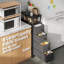 Commode étroite avec station de charge Commode blanche à 4 tiroirs-1209965210
