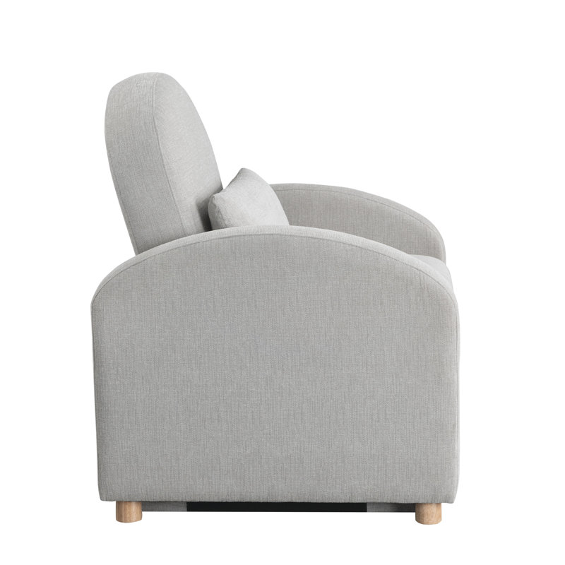 Serta Toney 34.6" Convertible Accent Chair w/ Accent Pillow, Dream Coil Comfort, Easy Assembly, Gray