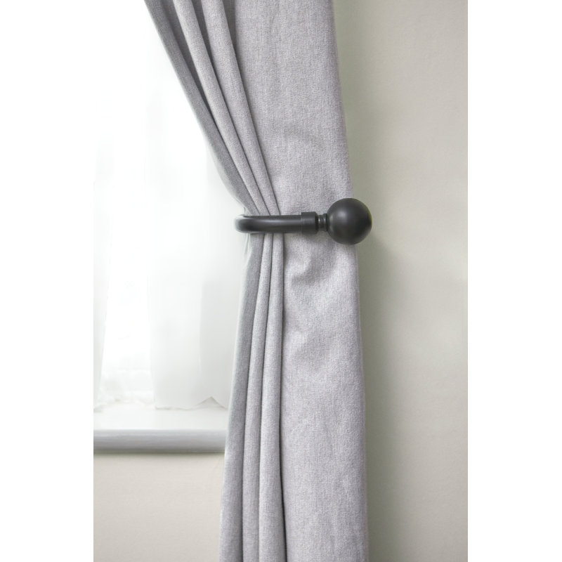 Abe 20cm Curtain Holdback, Matt Black