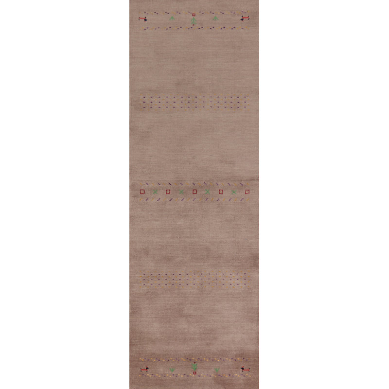 Tapis de couloir indien fait à la main Gabbeh 3 x 10