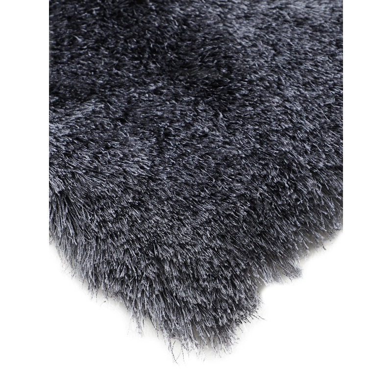 Machine Woven Dark Grey Indoor Rug, Runner 80 x 350cm