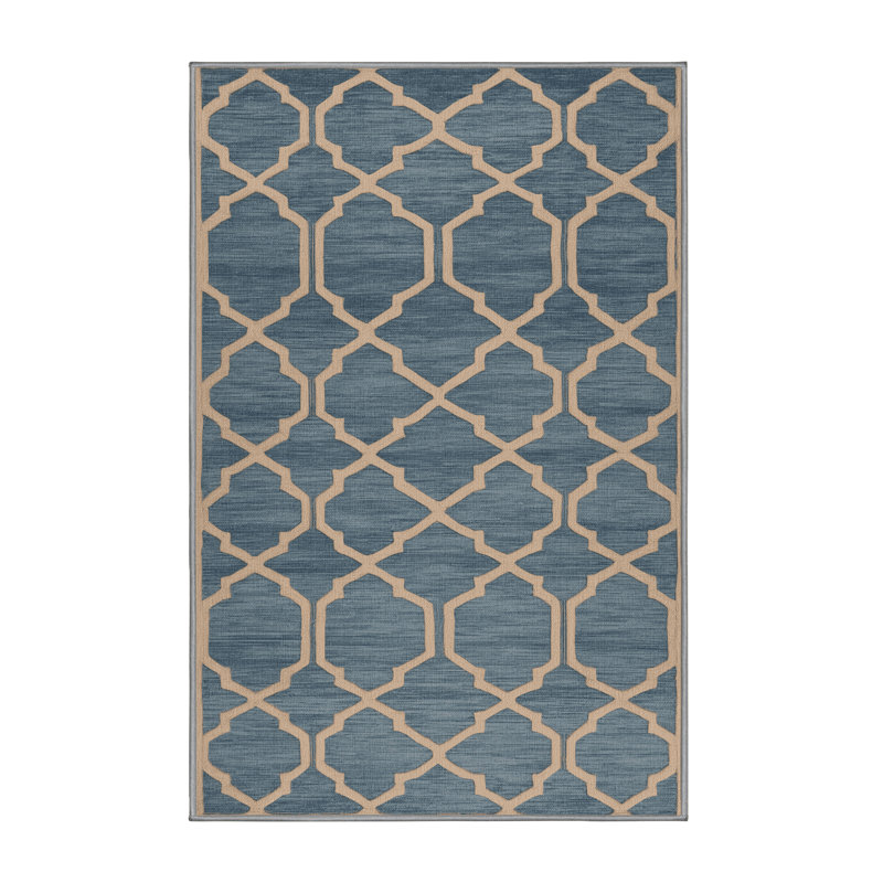 Tapis gris en treillis lavable à la machine, Rectangulaire 2 pi x 3 pi