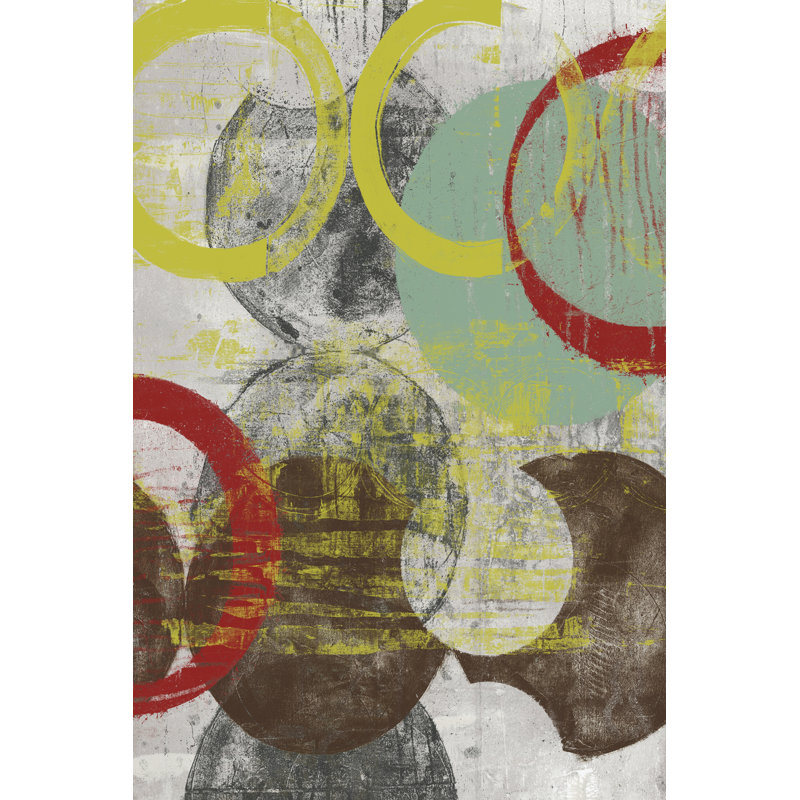 Layers And Circles I by Jennifer Goldberger - Wrapped Canvas Painting, 46cm H x 30cm W x 3.8cm D