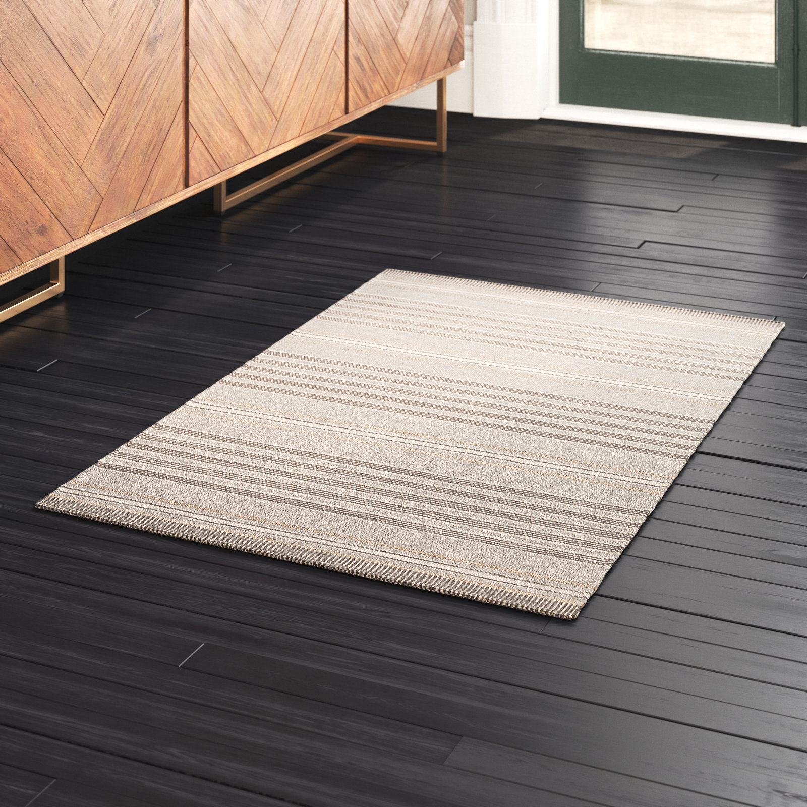 Portia Handmade Rug, Rectangle 5' x 7'6"