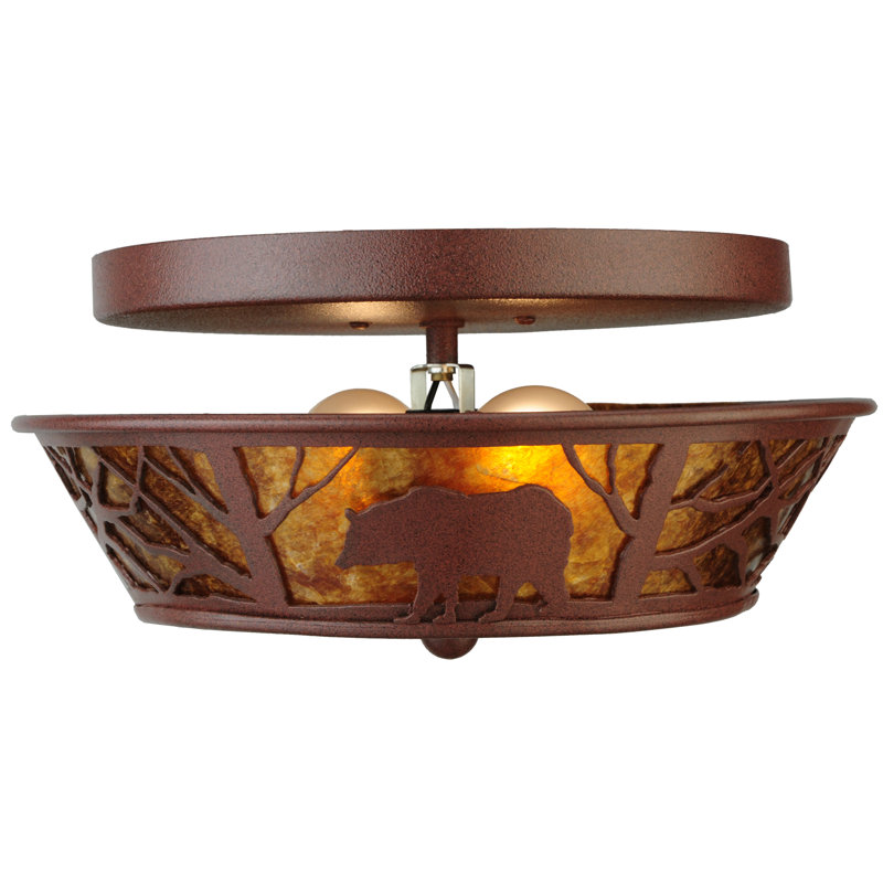Rustic Lodge 2 - Light Semi Flush Mount