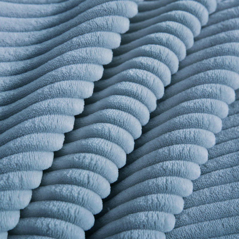 Oversized Cloud Modular L-Shape Sectional Couch, Blue Corduroy