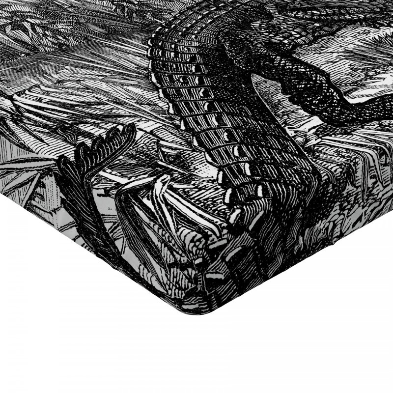 Drap-housse d’esquisse de style ancien, Drap-housse de taille simple