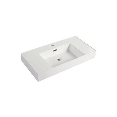 Bathroom Sink, Rectangular Resin Sink For Bathroom