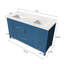 Meuble-lavabo en bois massif 60 po avec 2 lavabos 60 po