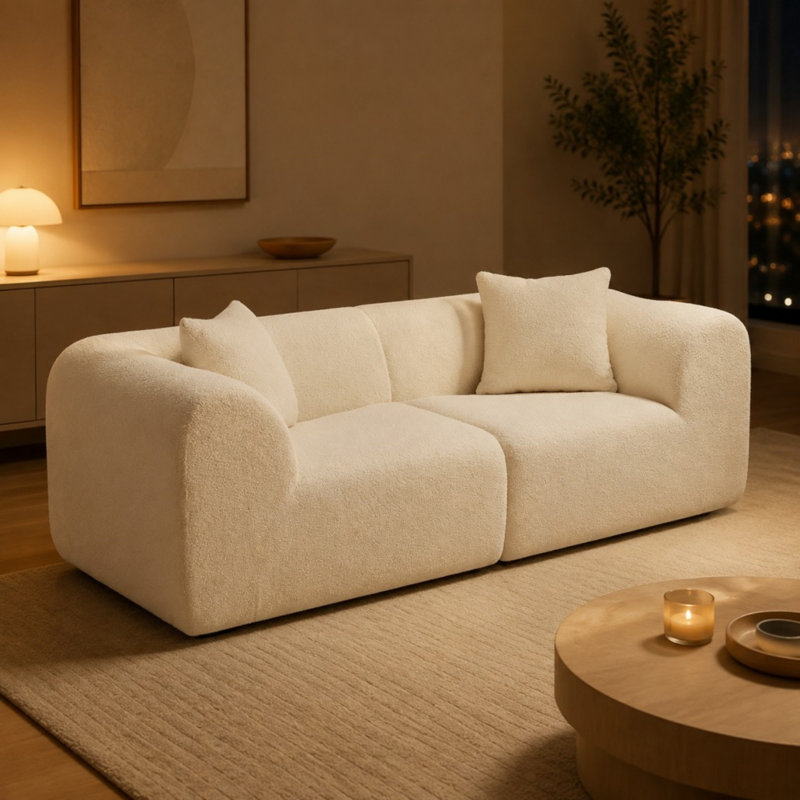 Canapé moderne 2 places, Beige