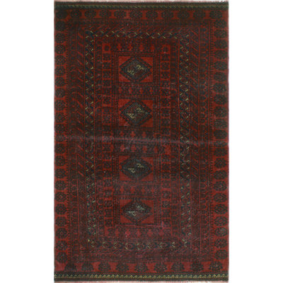 Vintage Distressed Qayyum Red Runner