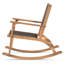 Chaise berçante d'extérieur en bois massif (ensemble de 2)-1190144097