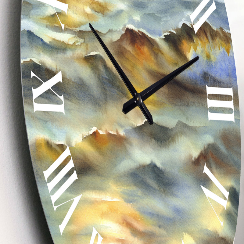Sunlight Reflections of Evening Time Waves - Horloge murale Lakehouse, Petit