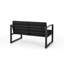 Chat rouille en aluminium 3 pièces gris foncé - Patio et cour arrière et 2 fauteuils club avec coussins