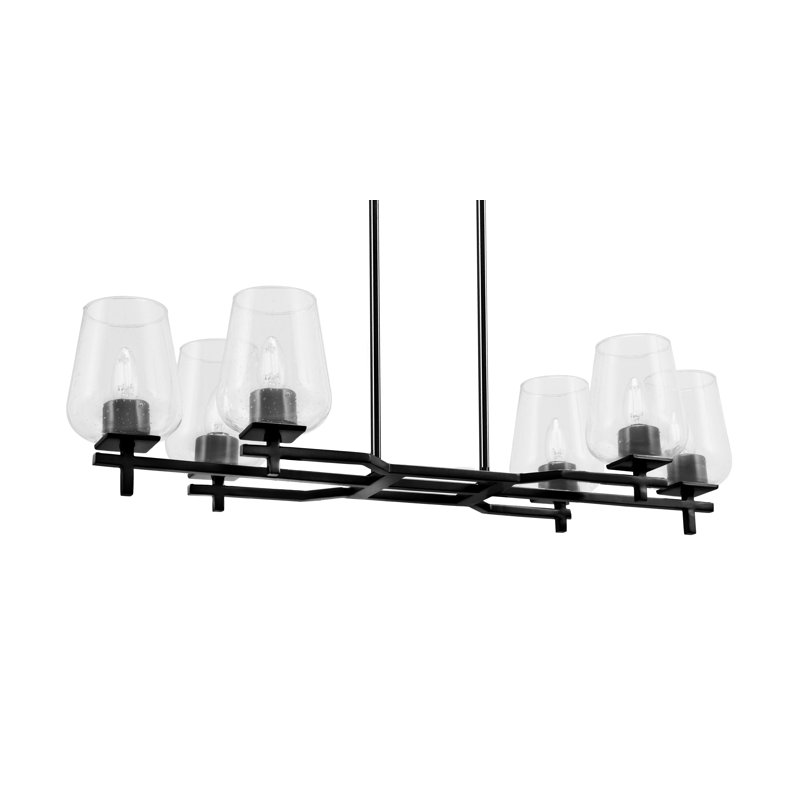 Luminaire pour îlot de cuisine 6 lumières Headland, Noir