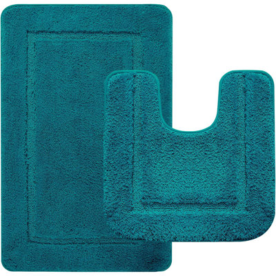 2 Piece Set Rectangle/u-shaped Bath Mat 