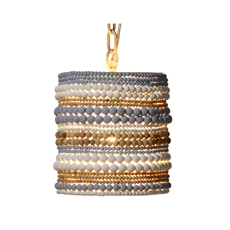 Luminaire suspendu cylindrique 1 lumière Strand, Bleu