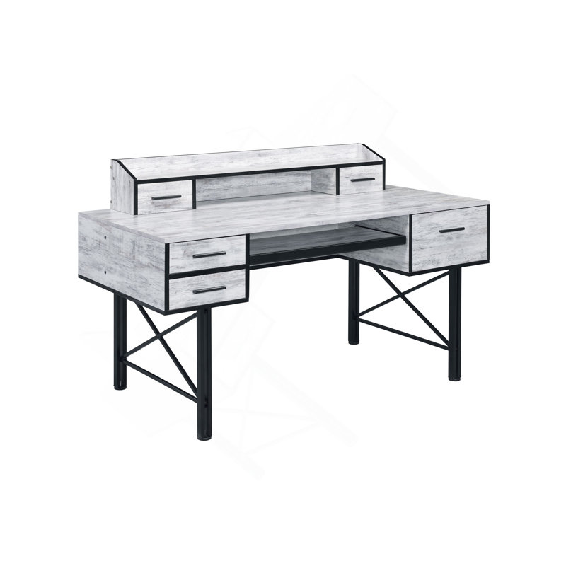 Versatile Computer Desk With Multiple Storage Options For Efficient Workspace