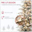 Décoration de Noël d'arbre de Noël artificielle avec 850 branches floquées par la neige, 350 lumières claires jaunes chaudes, ouverture automatique, ampoule supplémentaire