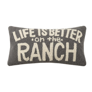  Ranch Life Better Wool Lumbar Pillow