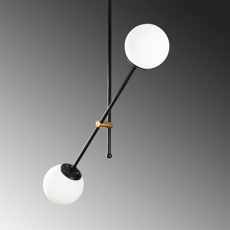 Luminaire suspendu sphérique unique à 2 lumières Gutierrez