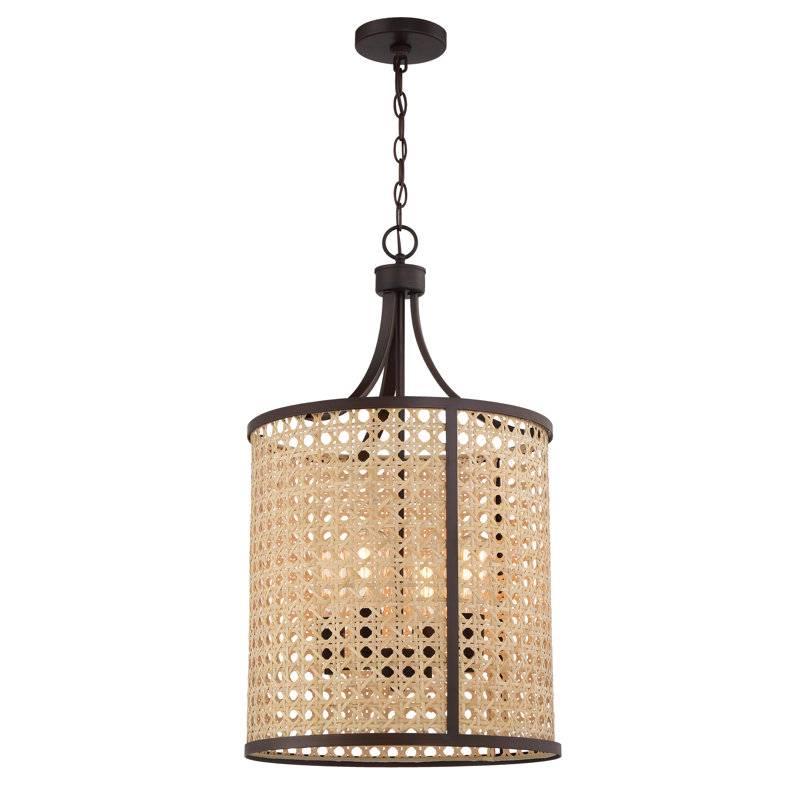 Luminaire suspendu cylindrique à 4 lumières Rehoboth