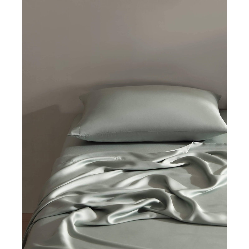 Silky Lyocell Fitted Sheet, Slate Gray, King Fitted Sheet