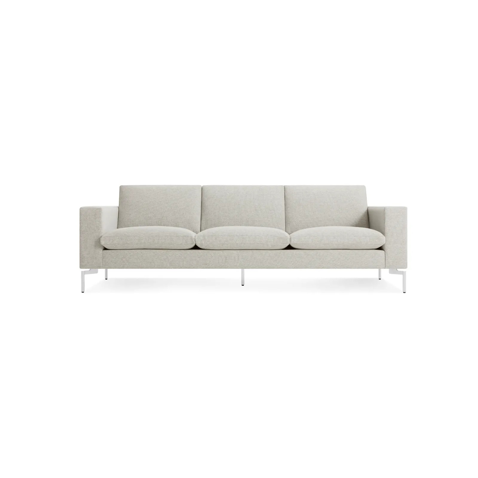 New Standard Upholstered Sofa, White, 32" H x 92" W x 35" D, Maharam Mode in Clavicle Polyester Blend