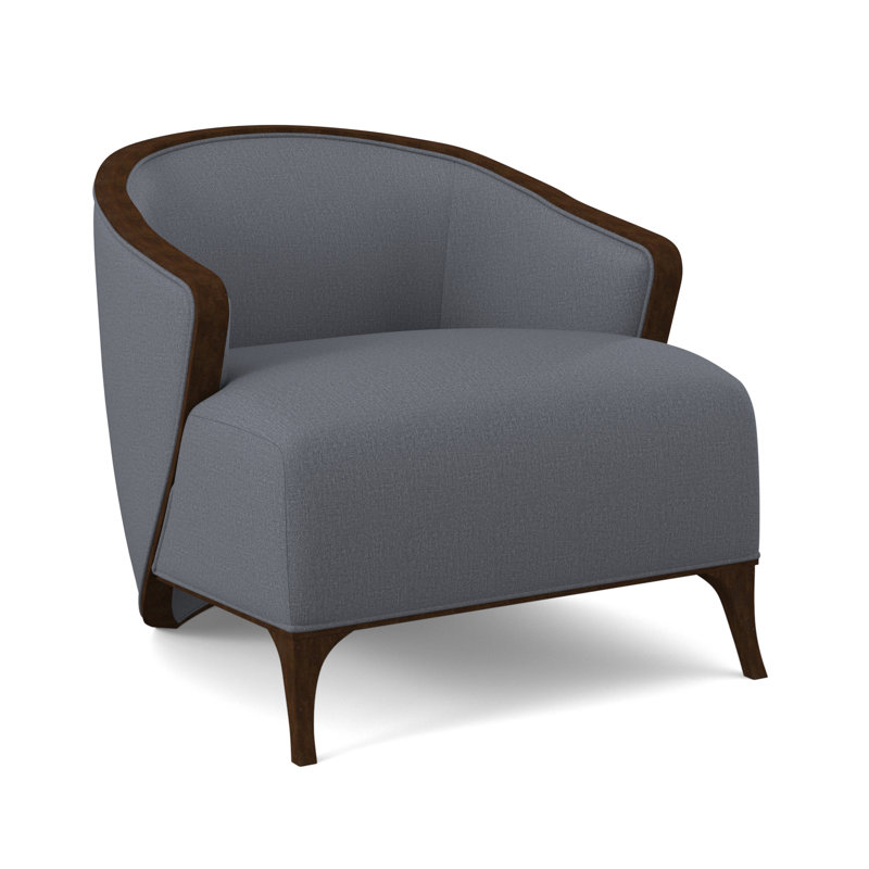 Penegrine Sunbrella® Boucle Chair, Elise Harbor, American Walnut