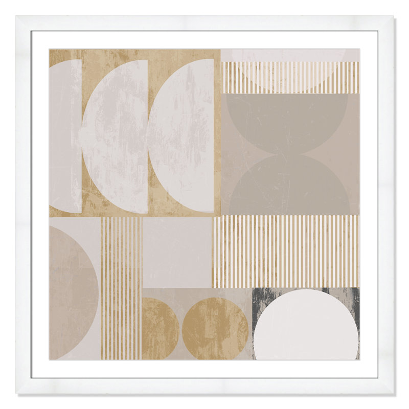 «Golden Balance II» par , 37.5'' W x 37.5'' H, Matted Print, Satin White