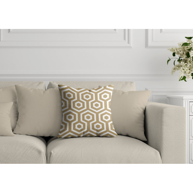 Housse et insert de coussin décoratif extérieur Hilton, 19 po x l 19 po, Brun clair