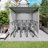 6x6 ft. Outdoor Pergola for Patio, Bike Storage Shed, Lean to Hardtop Grill Gazebo, Metal Pergolas and Gazebos, Year-Round Metal Gazebo