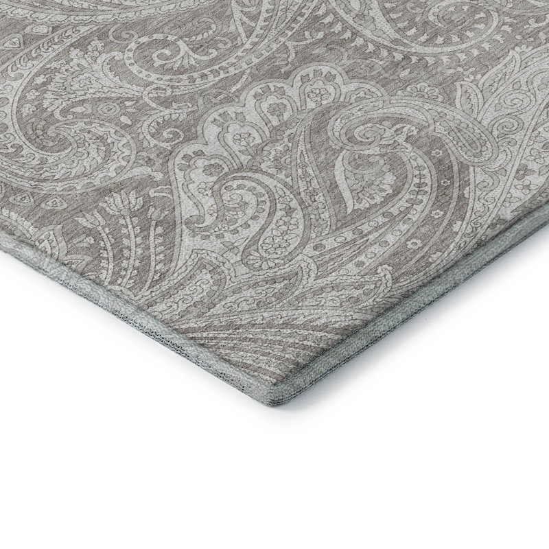 Premium Machine Washable Apodaca Taupe Rug, Rectangle 9' x 12'