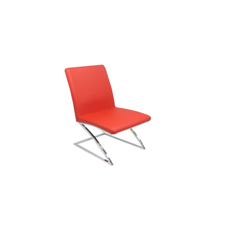 Chaise parsons rembourrée Hussain, Rouge