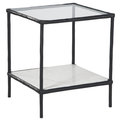 Glass Top End Table