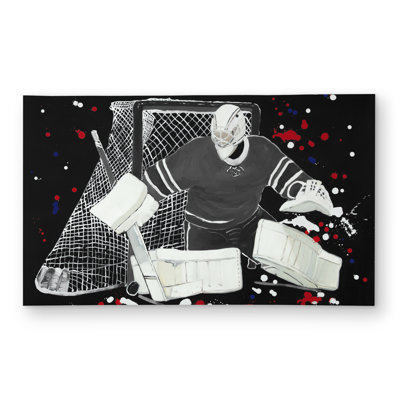 Goalkeeper Hockey Goal - Modern Living Room Outdoor Rug Decor
