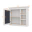 Armoire à pharmacie 30 po x 28 po avec miroir, rangement mural pour salle de bain, design moderne avec 3 tablettes ouvertes, armoire à porte réfléchissante-1930446135