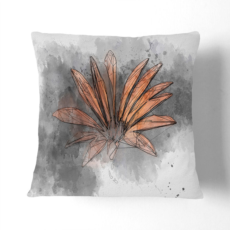 Floral Square Throw Cushion, White, 55cm H x 55cm W x 20cm D
