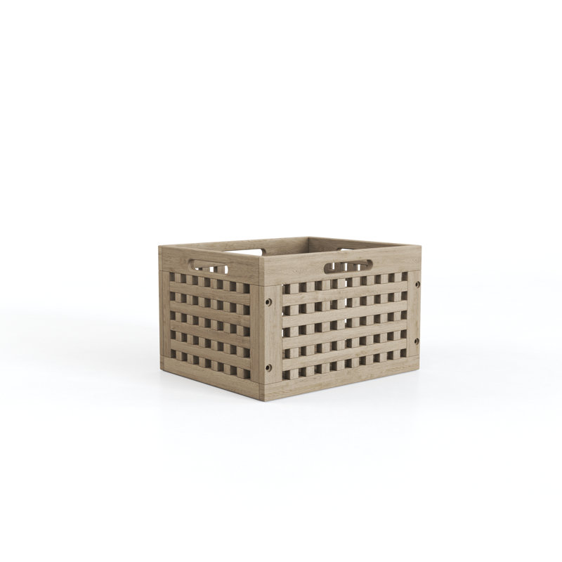 Bac de rangement en teck Grate Mist-Shield, 10"