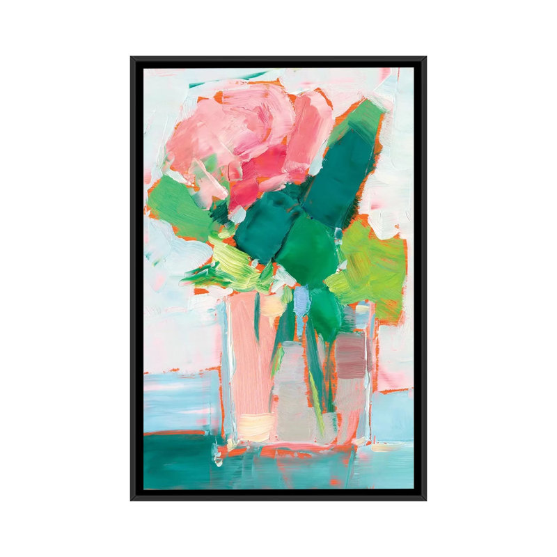 «Cut Flowers II» par Ethan Harper - reproduction d'art, Pas de tapis, H 26 po x l 18 po x 1,5 po, Toile avec cadre noir