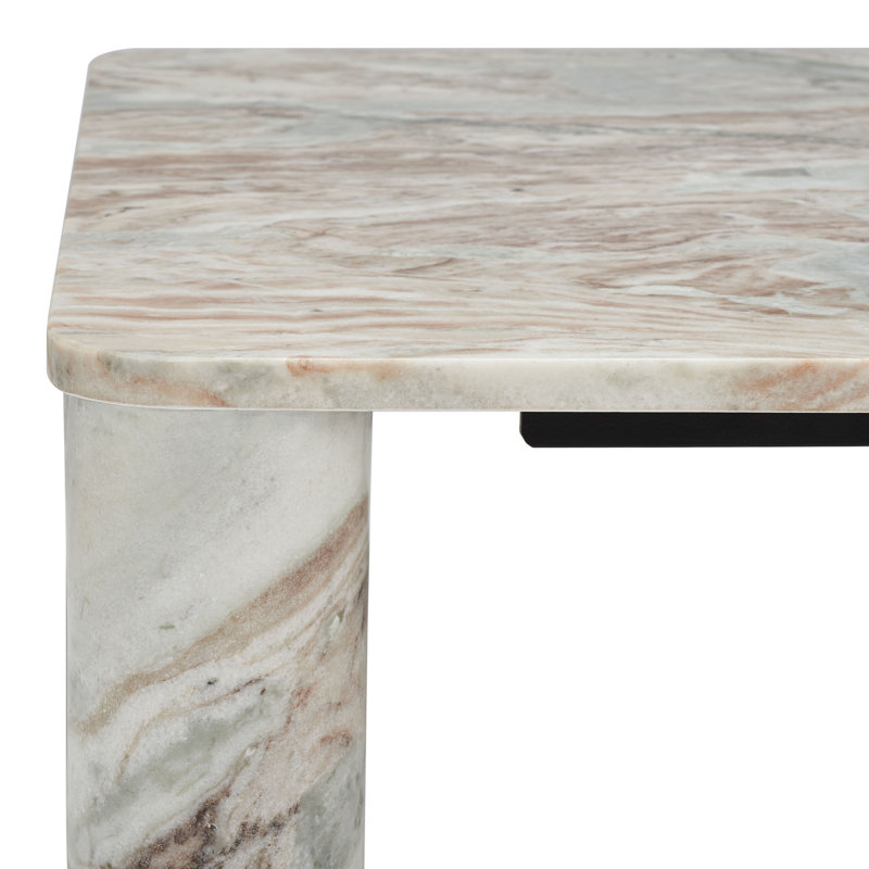 Table basse Enid, Blanc / brun