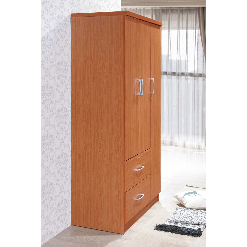 Armoire 3 portes Blankenship, Cerisier