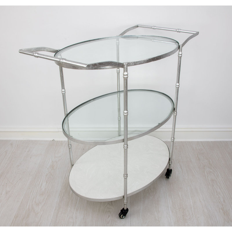 Kelly Serving Cart, Silver