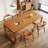 Burlywood Rectangular Solid Wood Dining Table-280977348