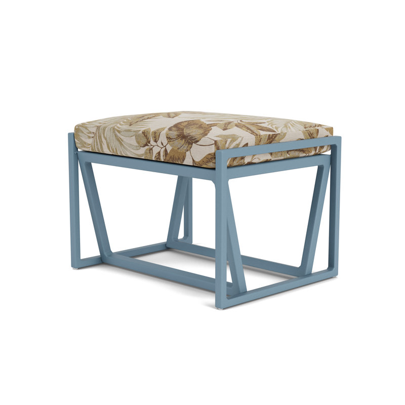 Summit Outdoor Ottoman, Stillwater, Botanic Willow