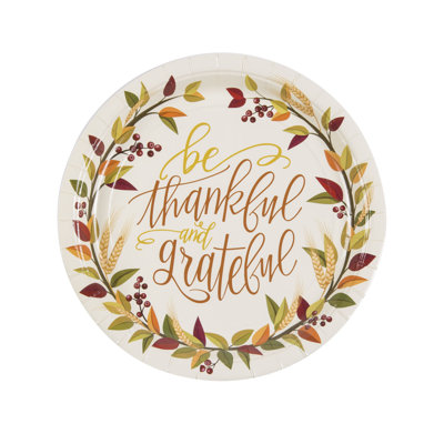 Areanna Disposable Paper Thanksgiving Dinner Plate