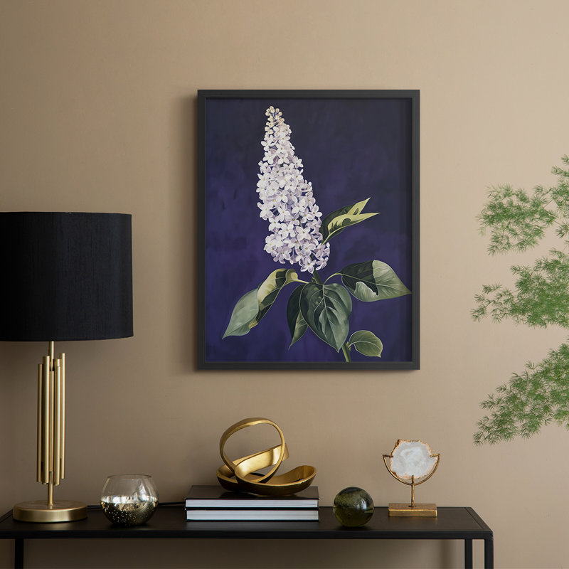 Série FLORAL CCXL III - Impression encadrée de qualité supérieure - Prêt à être accroché - Aucun clou requis, Cadre noir