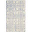 Tapis ivoire / bleu en laine touffeté à la main Carter-16762794