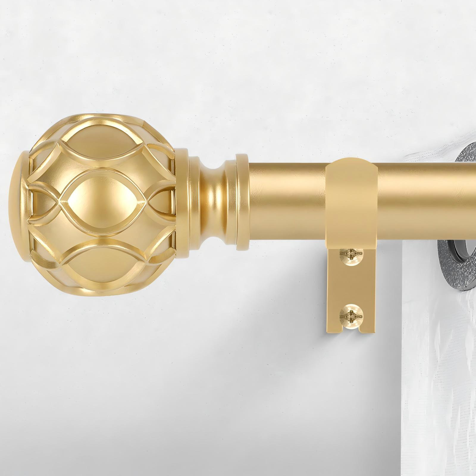 Symple Stuff Curtain Rods:Farmhouse Boho Decorative Curtain Rod,Heavy ...